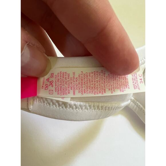 Victoria's Secret Women's Strapless Jeweled Embellished Bikini Top White SZ 34C - Picture 8 of 10